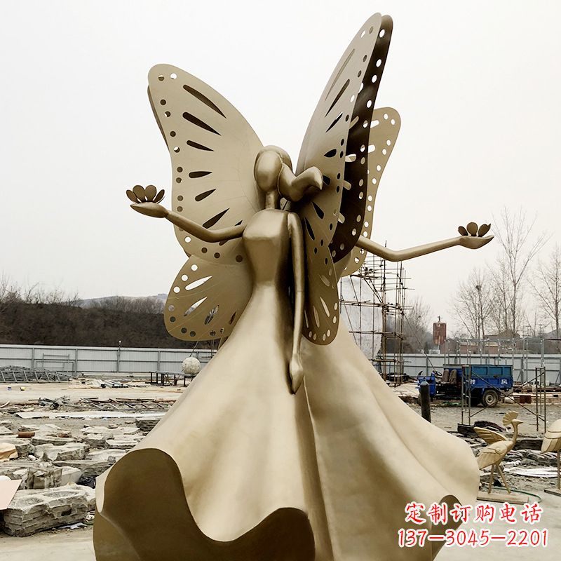 东莞不锈钢蝴蝶少女艺术与美的完美结合
