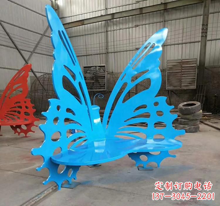 东莞不锈钢蝴蝶座椅雕塑艺术精品