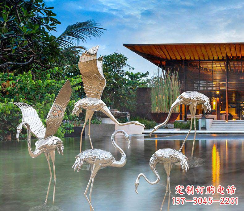 东莞精美不锈钢火烈鸟雕塑