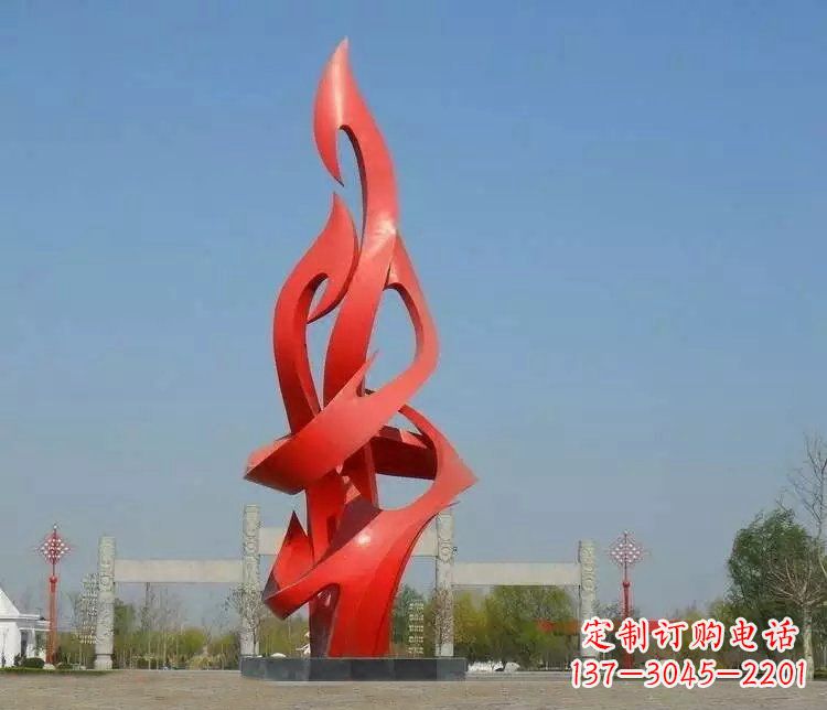 东莞火苗雕塑点缀城市景观