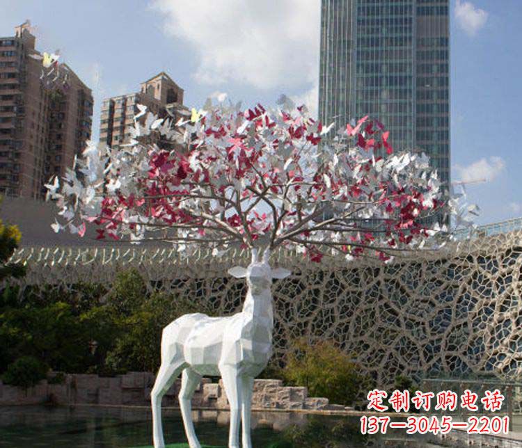 东莞不锈钢梅花鹿雕塑艺术的精美结晶