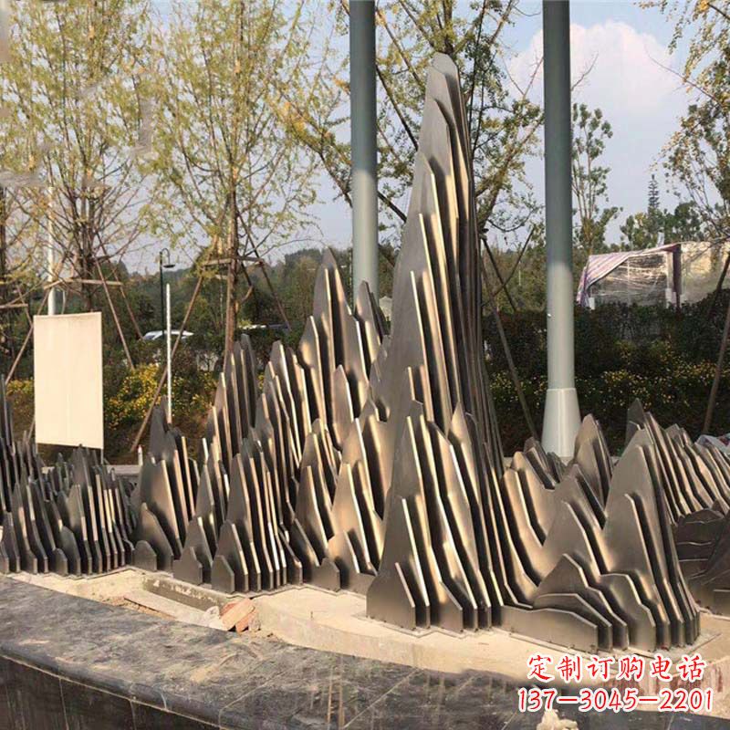 东莞不锈钢假山雕塑艺术与环境的完美结合