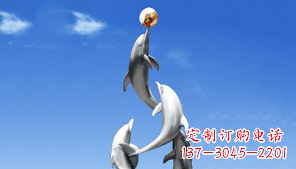 东莞不锈钢海豚雕塑——精美的海洋艺术