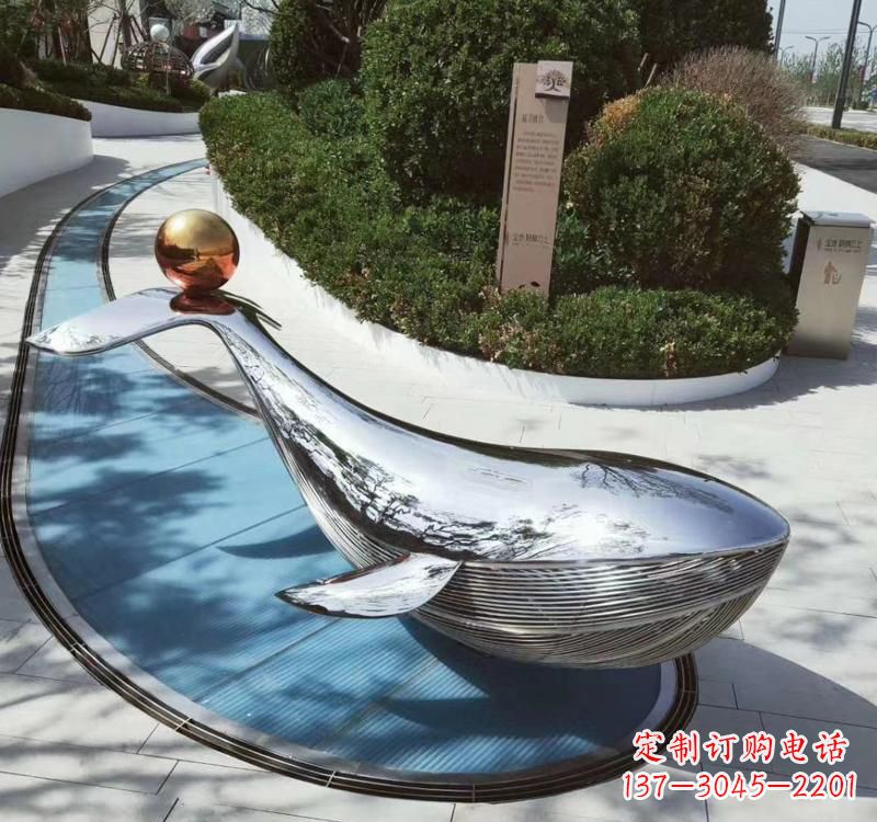 东莞精美不锈钢海豚雕塑