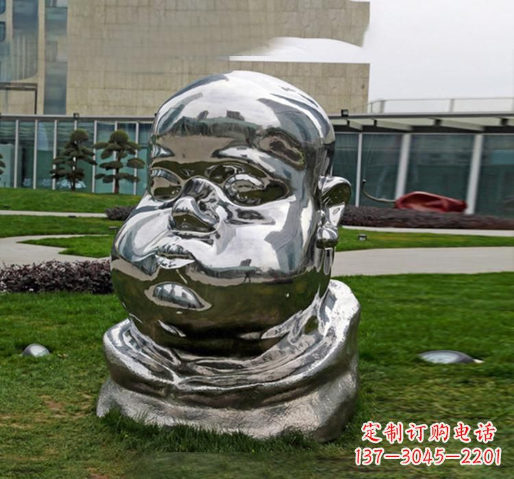 东莞不锈钢镜面儿童雕塑