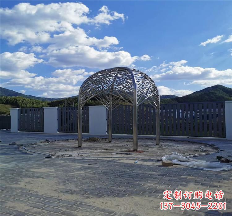 东莞不锈钢凉亭雕塑美丽的艺术之作
