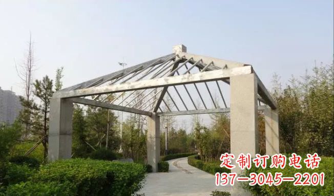 东莞不锈钢凉亭雕塑点缀公园景观