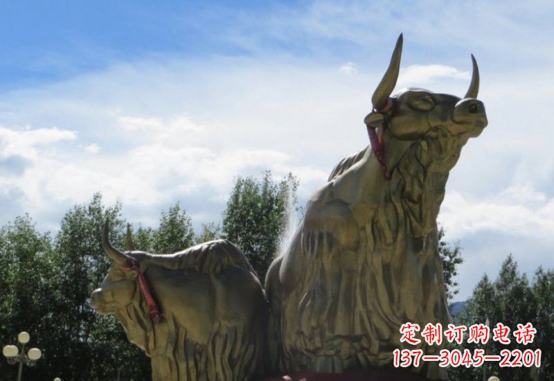 东莞不锈钢牦牛雕塑一种传统文化的精美传承