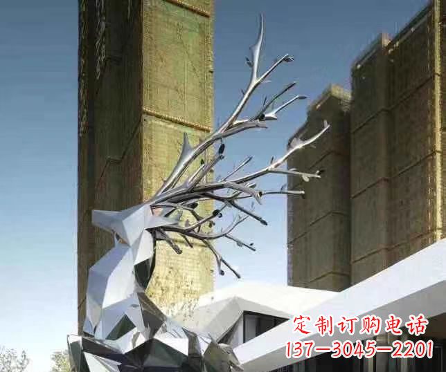 东莞梅花鹿雕塑美丽的景观和动物雕塑