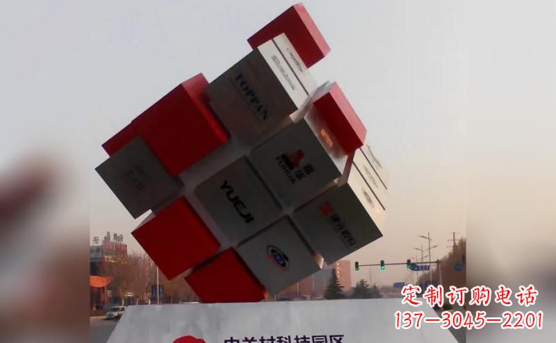 东莞不锈钢魔方雕塑 (3)