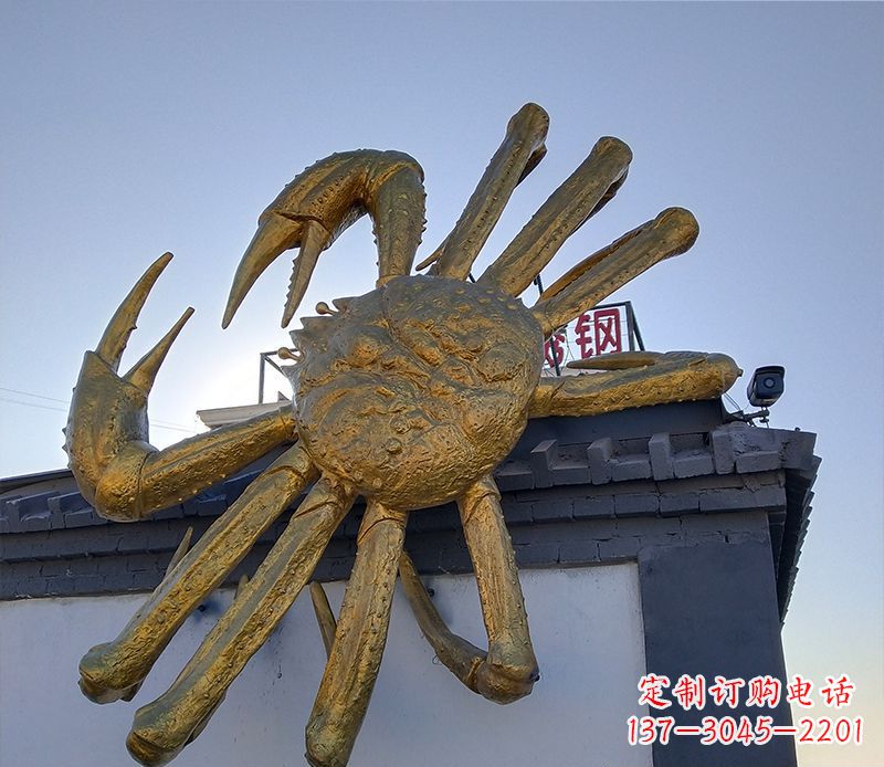 东莞不锈钢螃蟹雕塑精美而又经久不衰