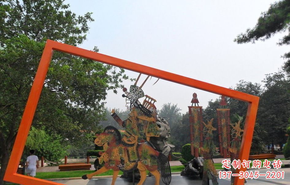 东莞传承皮影戏——不锈钢皮影戏雕塑