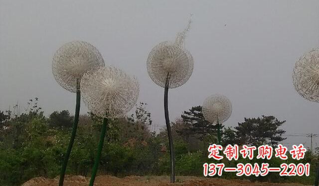 东莞不锈钢蒲公英公园景观雕塑