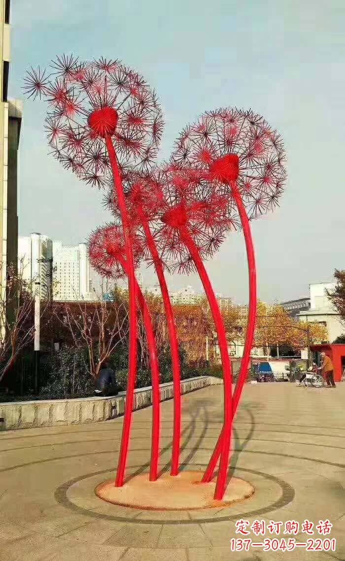 东莞不锈钢蒲公英美丽的雕塑之作