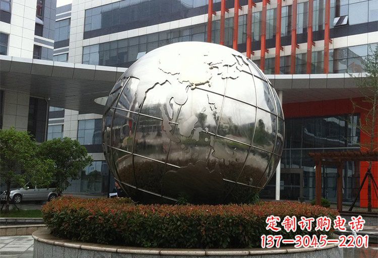 东莞不锈钢地球雕塑传递环保意识