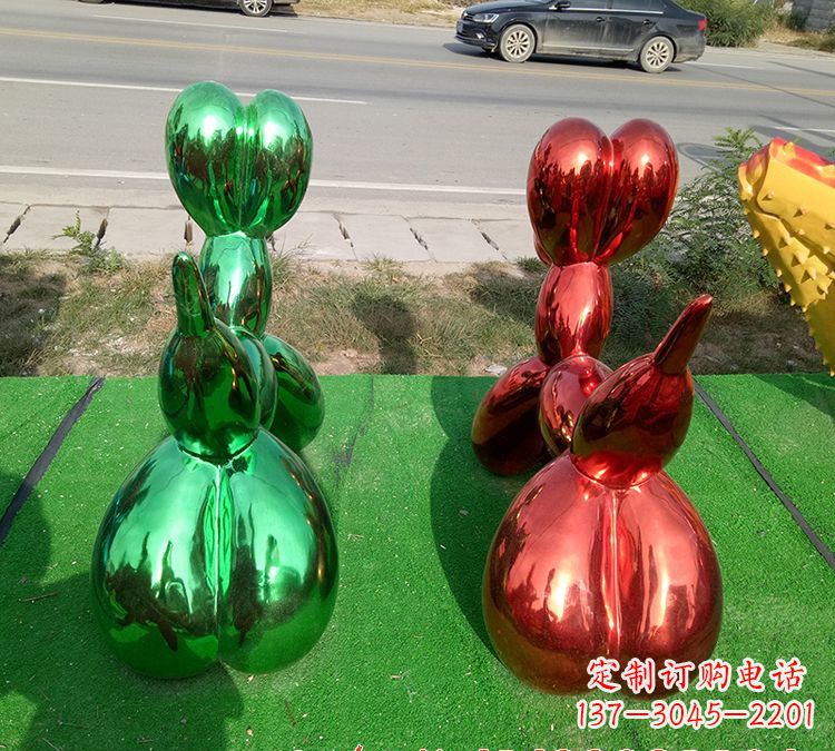 东莞不锈钢气球狗雕塑