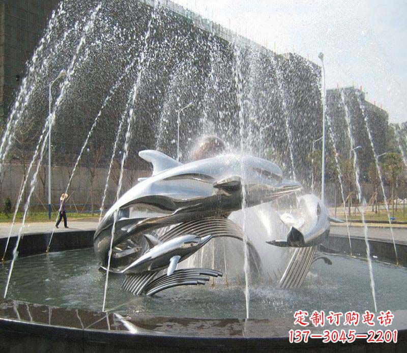东莞不锈钢商场大型景观鱼喷泉