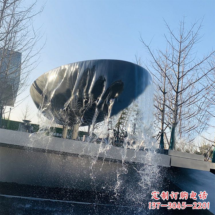东莞不锈钢水钵瀑布喷泉雕塑艺术与美感的完美结合