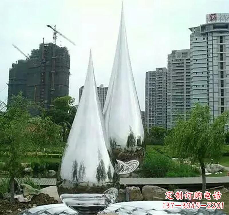 东莞不锈钢水滴拱门雕塑