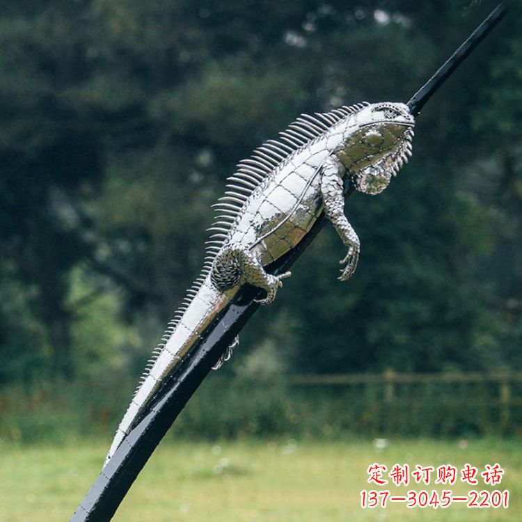 东莞不锈钢蜥蜴雕塑艺术的精美体现