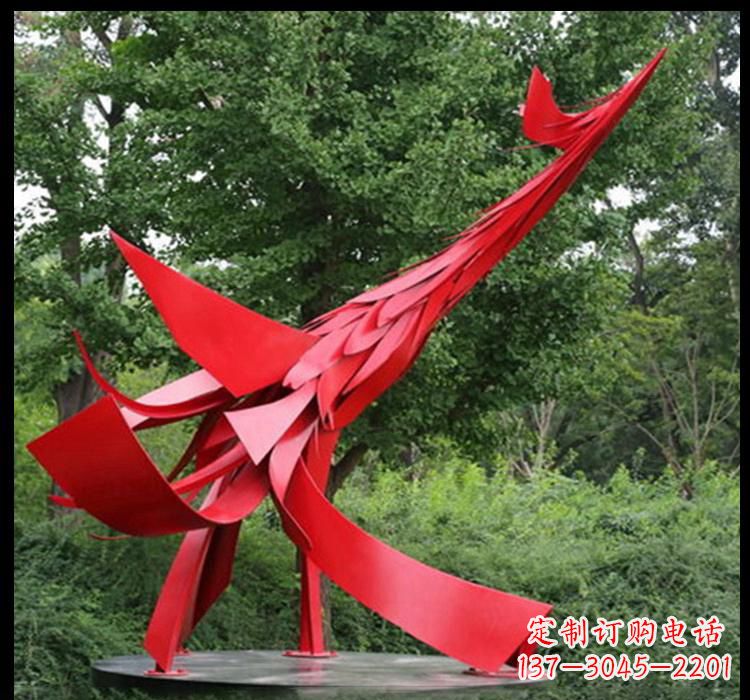 东莞不锈钢现代动物凤凰雕塑