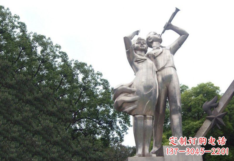 东莞不锈钢小学生雕塑