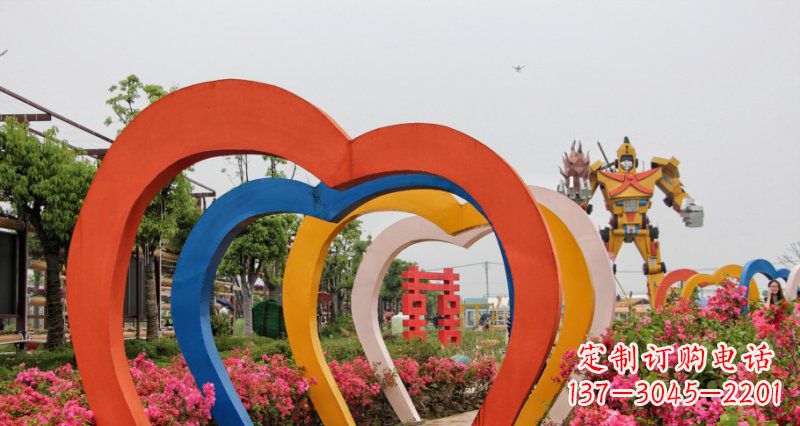 东莞不锈钢心形拱门雕塑——浪漫之门