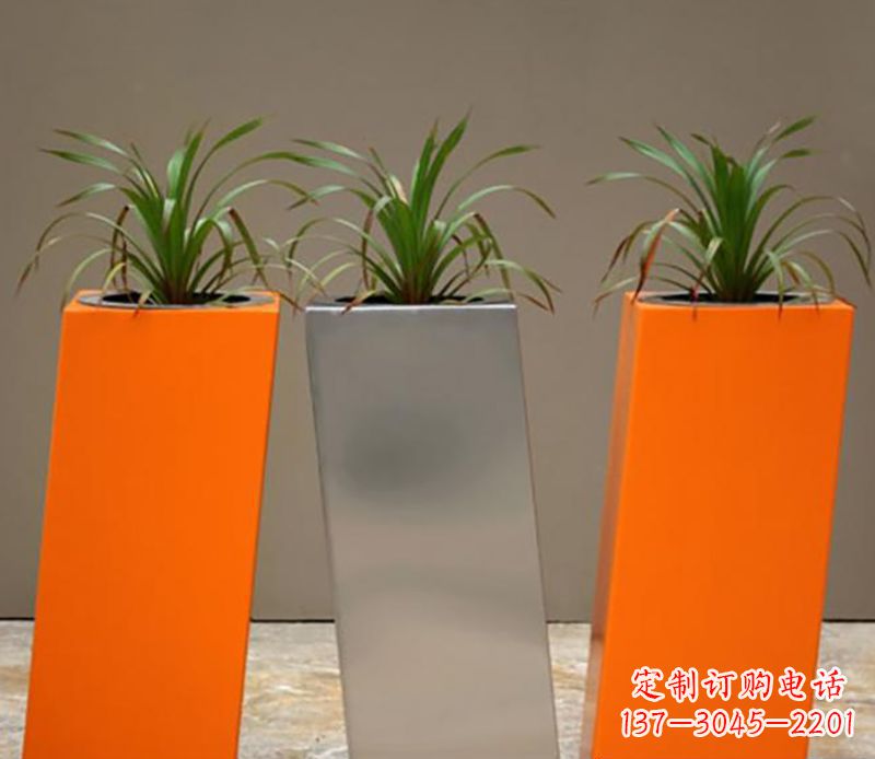 东莞不锈钢花盆雕塑一种全新的视觉体验