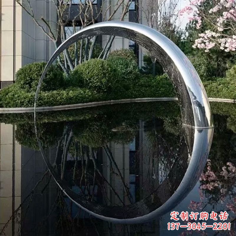 东莞不锈钢月亮雕塑璀璨照亮夜空