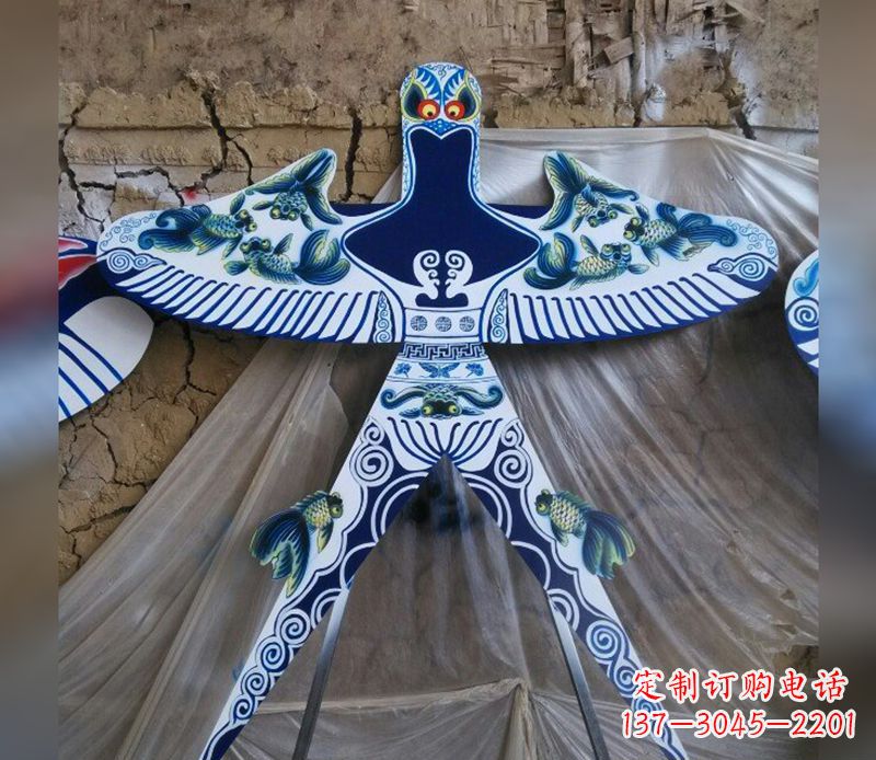 东莞不锈钢蜘蛛侠风筝雕塑