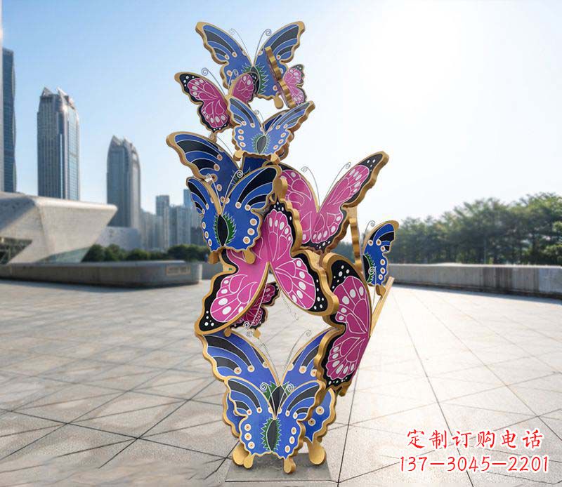 东莞不锈钢蝴蝶雕塑美丽的艺术诠释