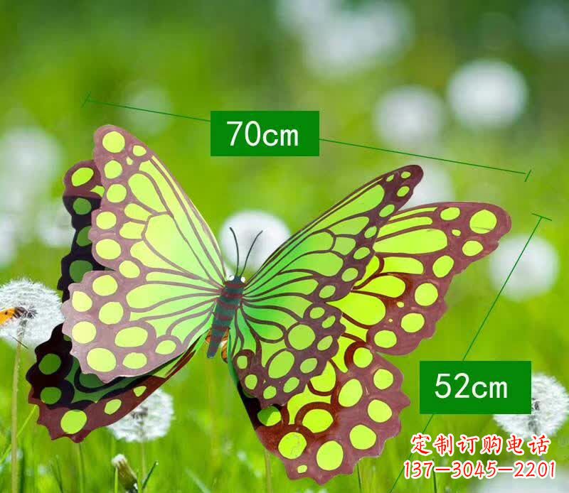 东莞不锈钢蝴蝶雕塑彩色园林的精灵