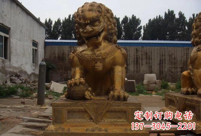 东莞静谧的狮子雕塑精美的工艺与精神传承