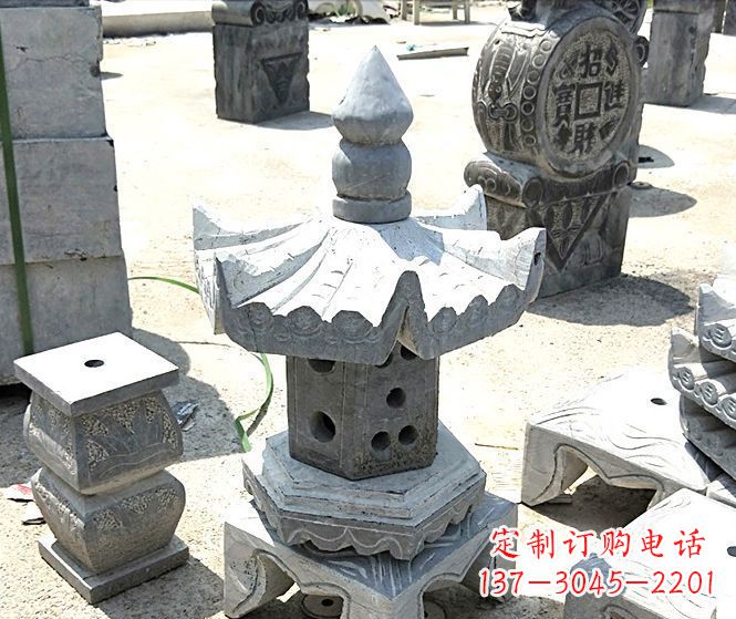 东莞美丽的草坪大理石雕塑石灯