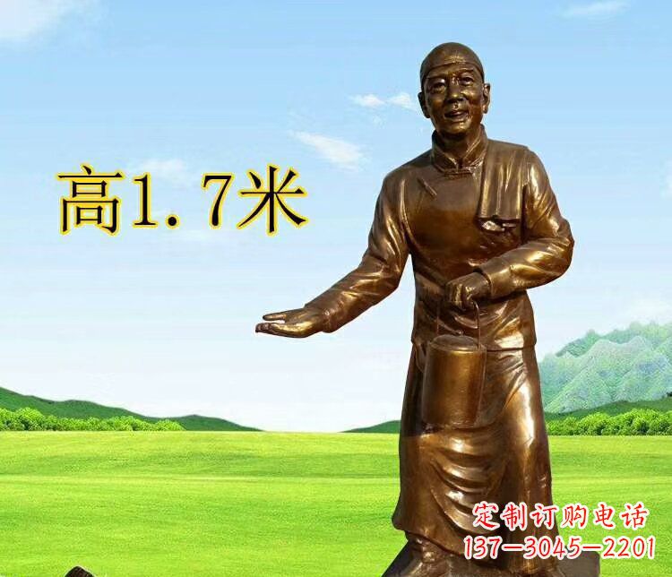 东莞店小二雕塑传承经典艺术
