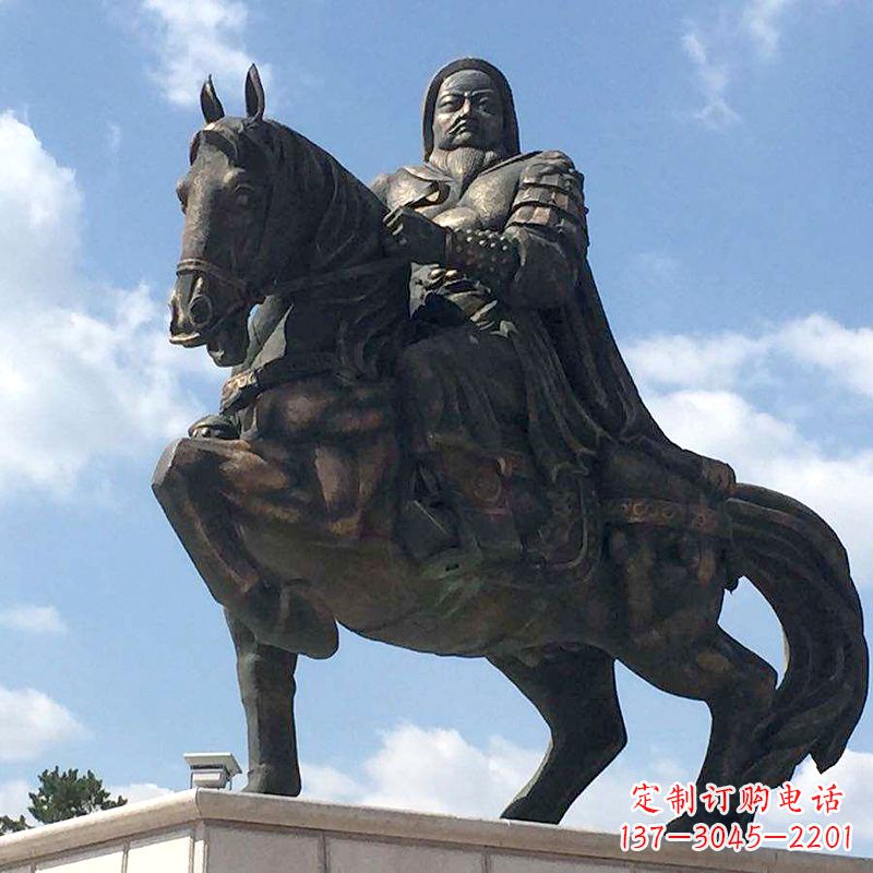 东莞成吉思汗驰骋铜像象征着不朽的传奇