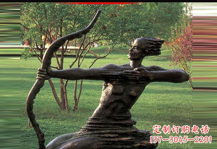东莞古代神话中的后羿雕塑