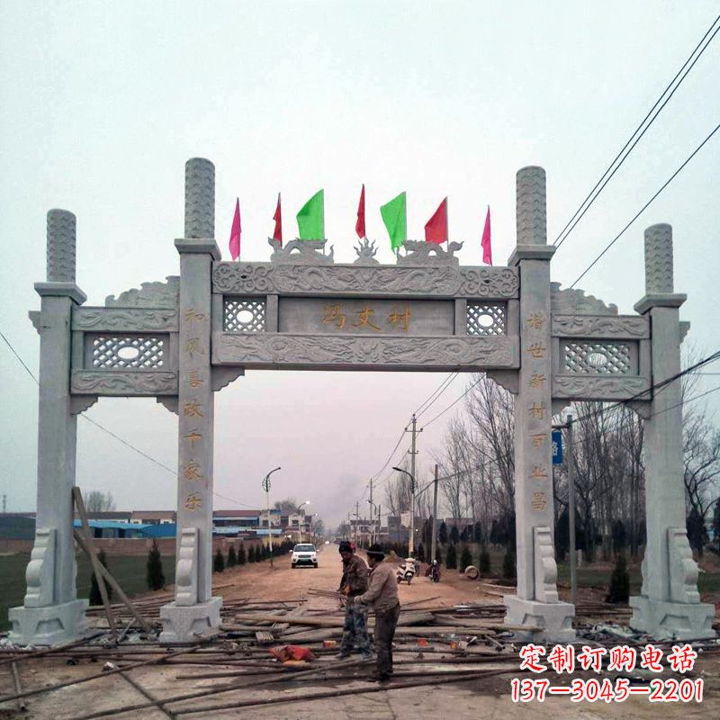 东莞传承古老石牌坊雕塑