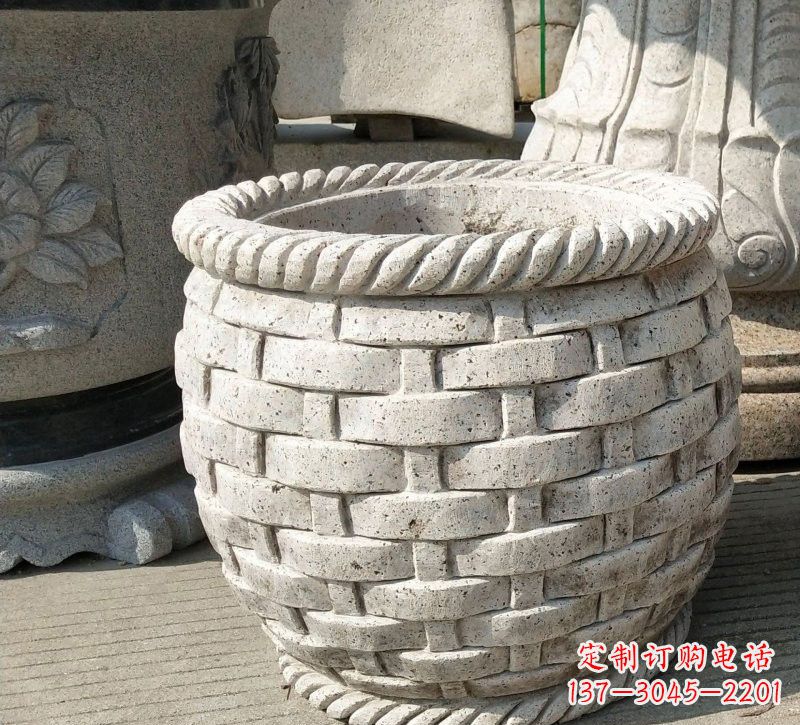 东莞大理石雕塑水缸