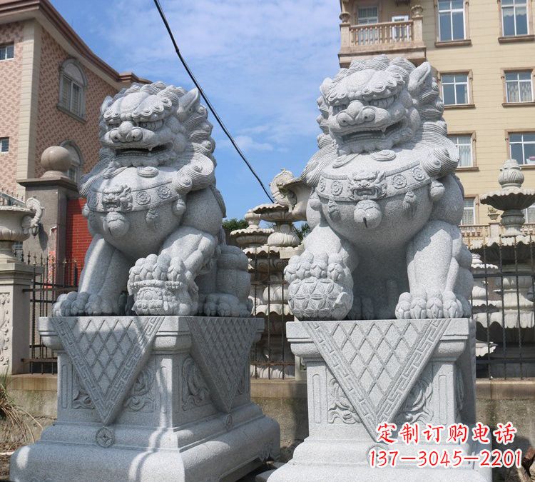 东莞大理石狮子雕塑,助您拥有完美的家居装饰