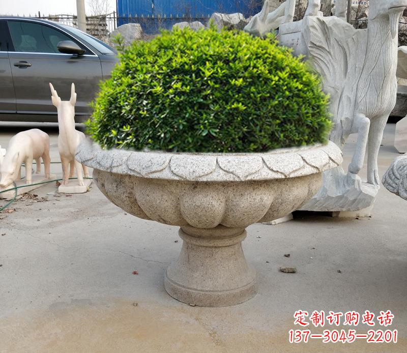 东莞大理石花盆雕塑 (2)