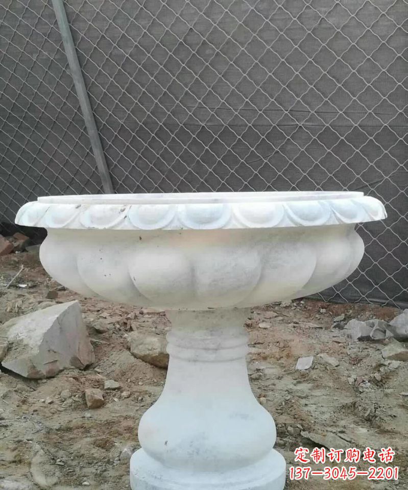 东莞大理石花盆雕塑 1