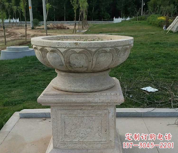 东莞大理石花盆公园石雕_1