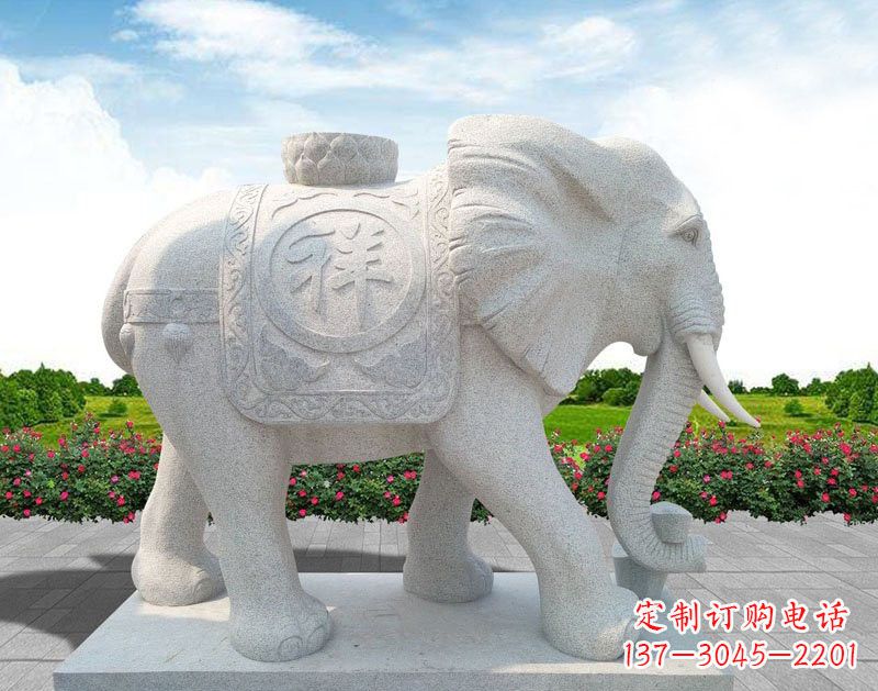 东莞精美大理石大象雕塑