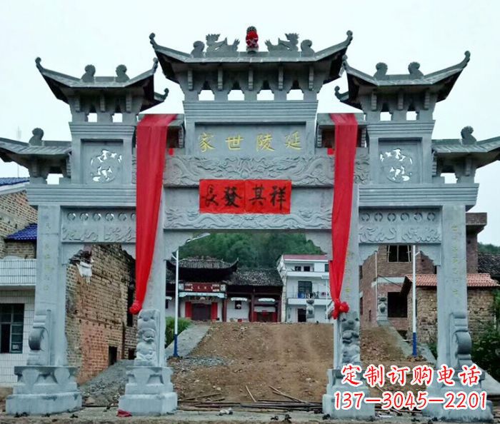 东莞大理石景区石雕牌坊 (4)