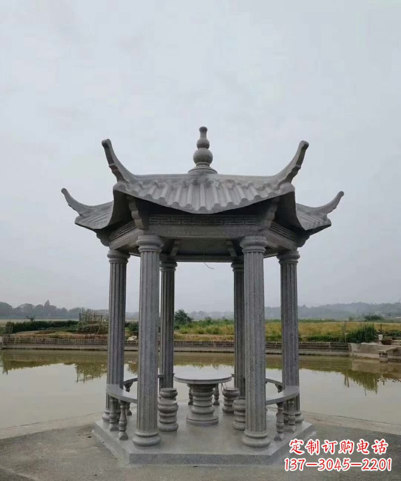 东莞大理石凉亭石雕塑,优雅经典无双