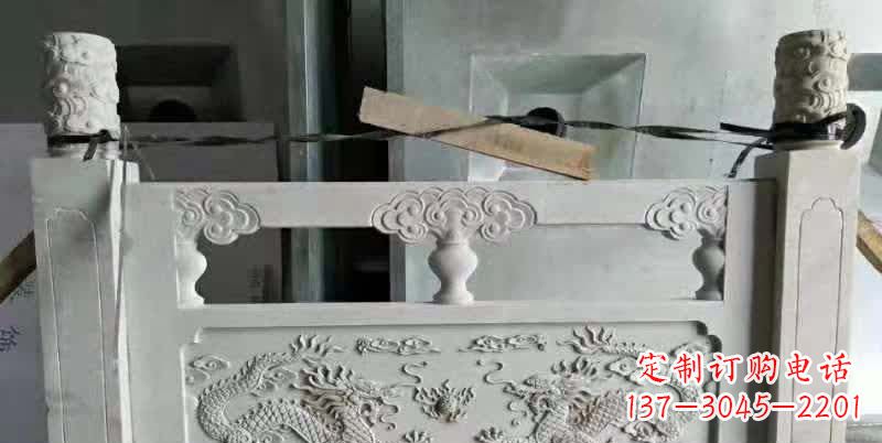 东莞大理石龙浮雕栏板1