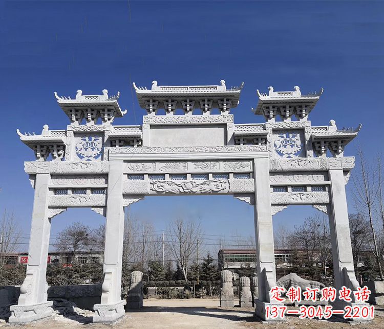 东莞特色大理石牌坊石雕