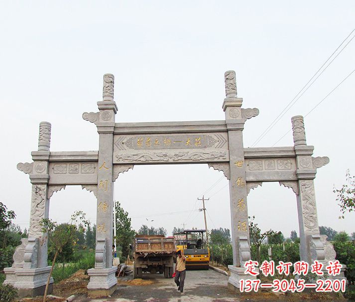 东莞大理石牌坊石雕,艺术精髓永不凋零