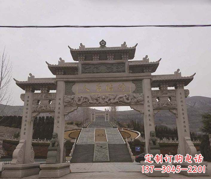东莞大理石牌坊石雕,精美别致,艺术魅力无限
